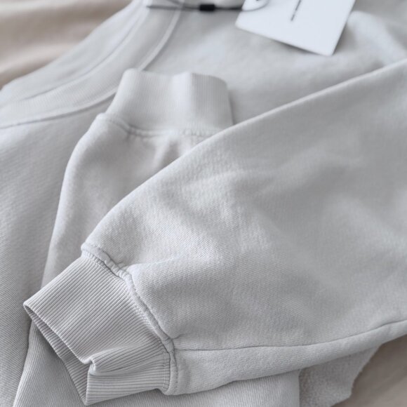 JOAH BROWN Cropped Crew Neck Sweatshirt | Dune or Dove | One Size - Picture 5 of 6